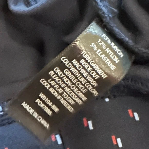 Betabrand Navy Blue Geometric Print Classic Bootcut Yoga Dress Pants | Size XL - Picture 6 of 7